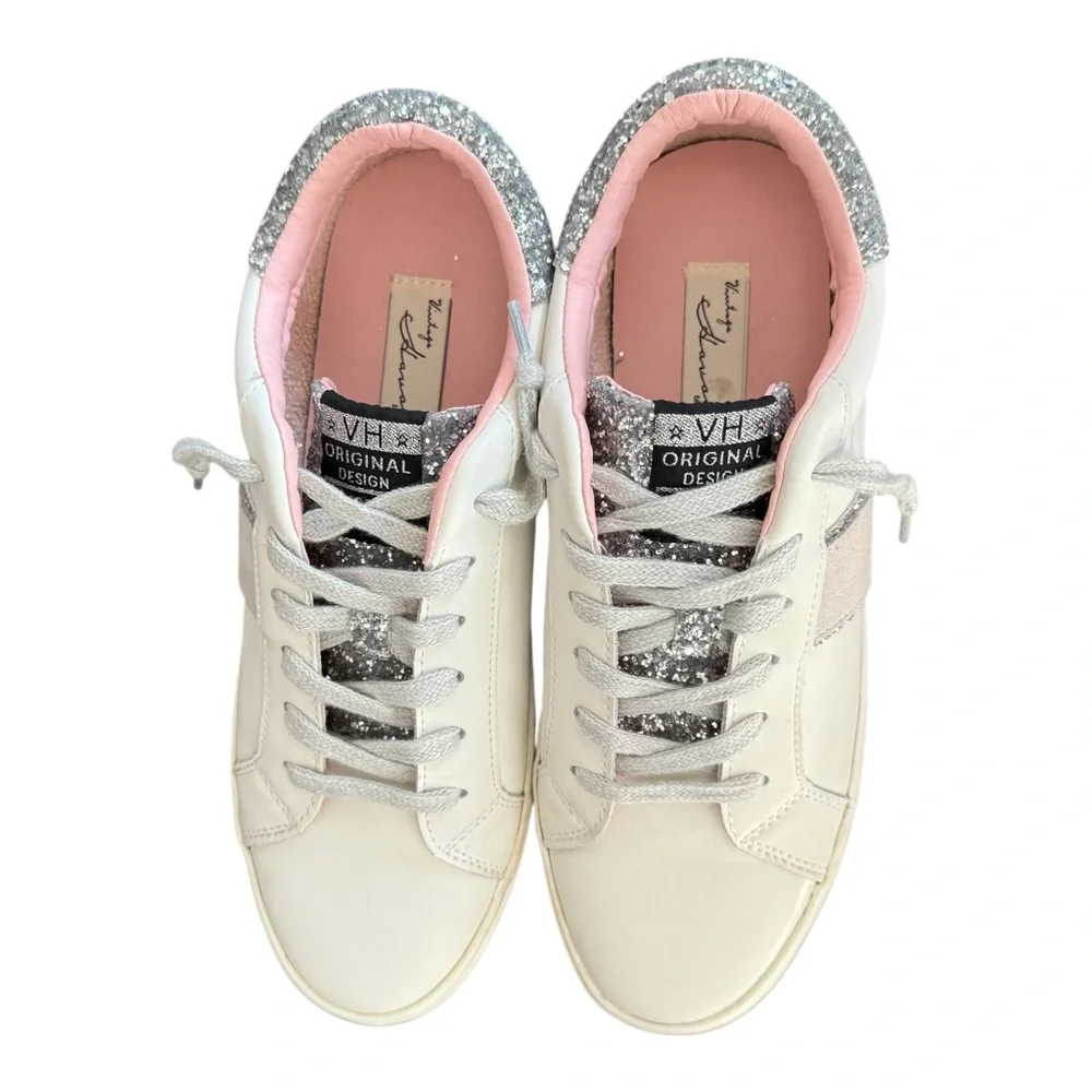 Vintage Havana Irmo Low Top Leather Suede Stripe White Sneakers Women’s Size 11